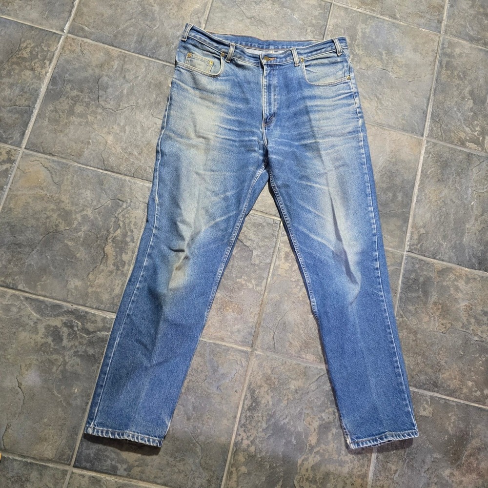 Bill Blass Jeans 36x32 Blue Vintage Straight Leg Faded Denim vintage 90's y2k